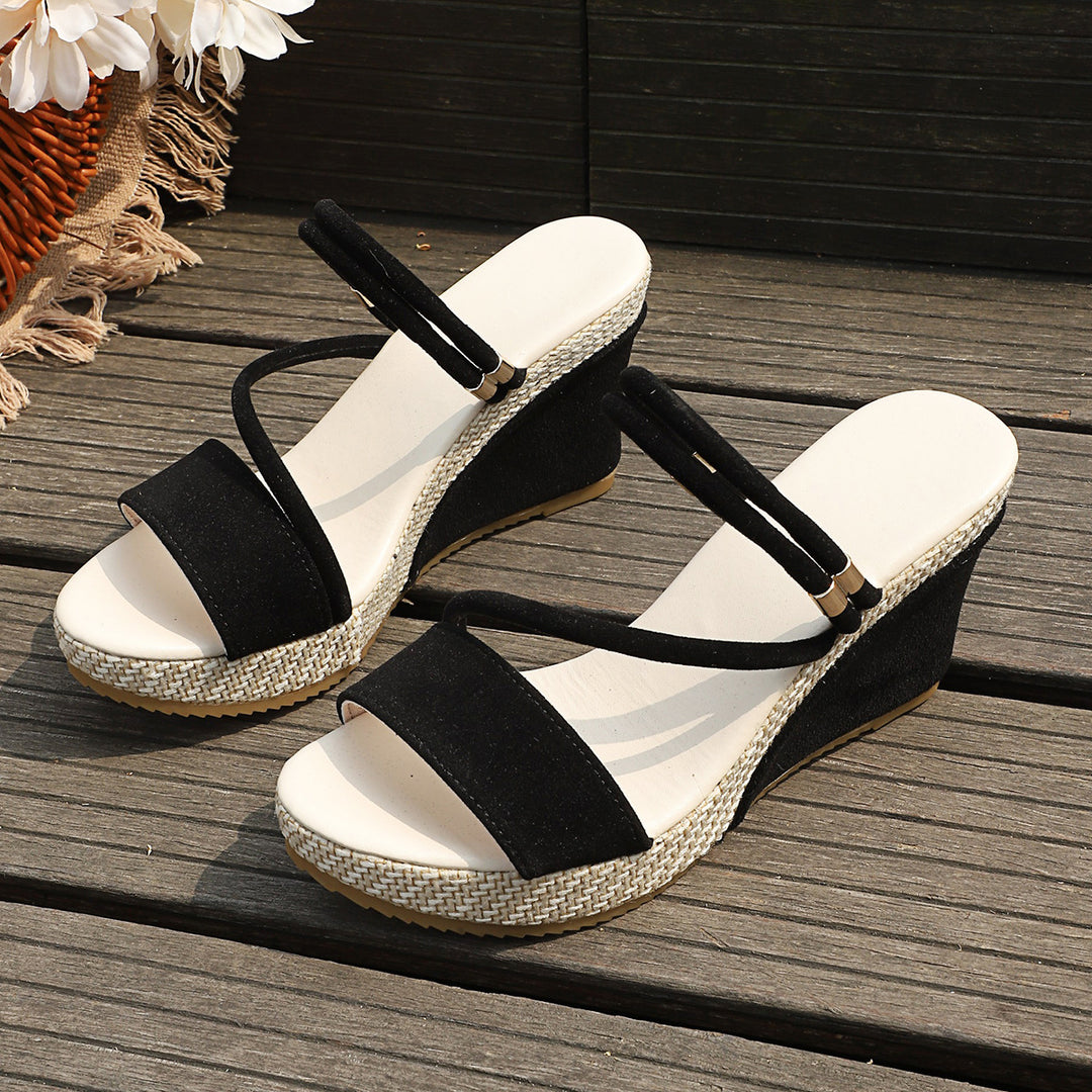 Damen Wedge-Sandaletten mit modischem Riemendesign und komfortabler Fußbettung R&B