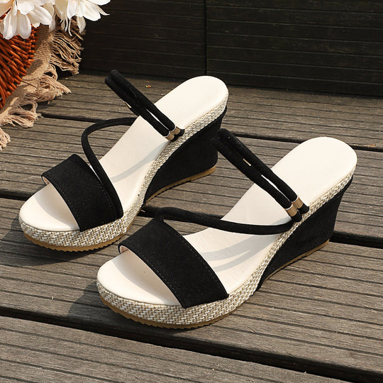 Damen Wedge-Sandaletten mit modischem Riemendesign und komfortabler Fußbettung R&B