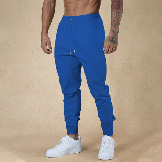 Herren nan athletische Frottee-Jogginghose mit hohem Bund Kordelzug und schmal zulaufenden Rippbündchen R&B