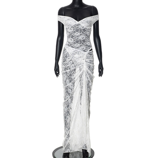 Damen Spitzendesign Abendkleid R&B