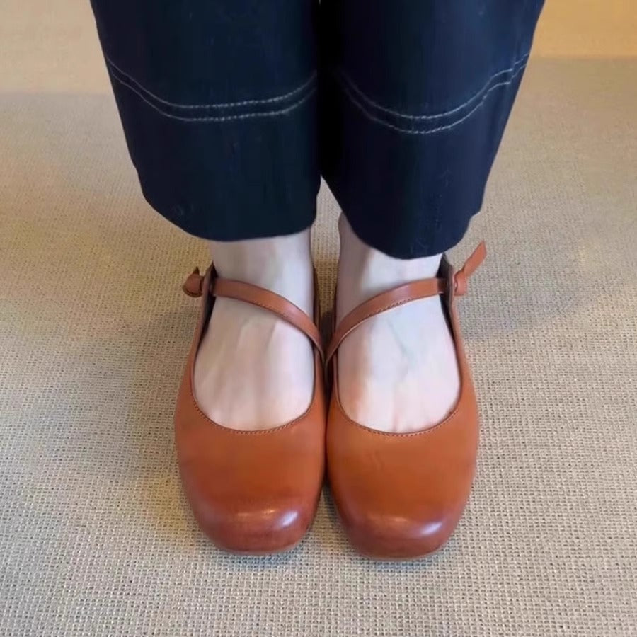 Damen Ballerinas mit elegantem Riemenverschluss und weicher Innensohle R&B