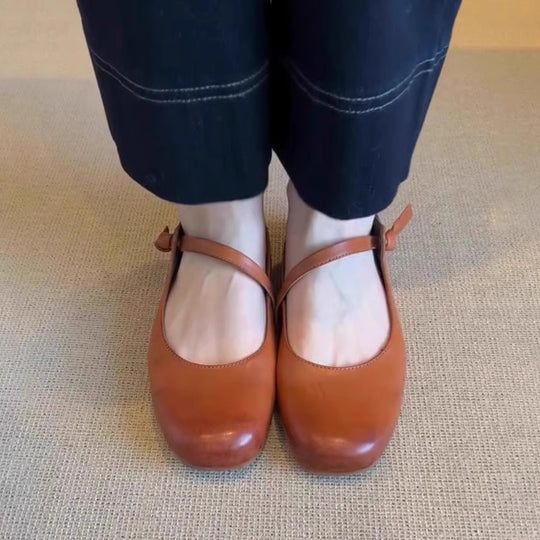Damen Ballerinas mit elegantem Riemenverschluss und weicher Innensohle R&B
