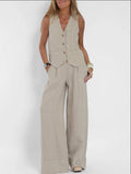 Damen Anzug mit weit geschnittenen Hosen und eleganter Weste R&B