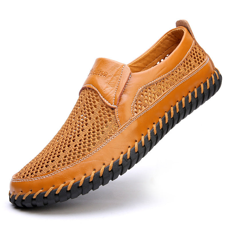 Damen Atmungsaktive Slipper aus weichem Leder mit flexiblem SohlenDesign