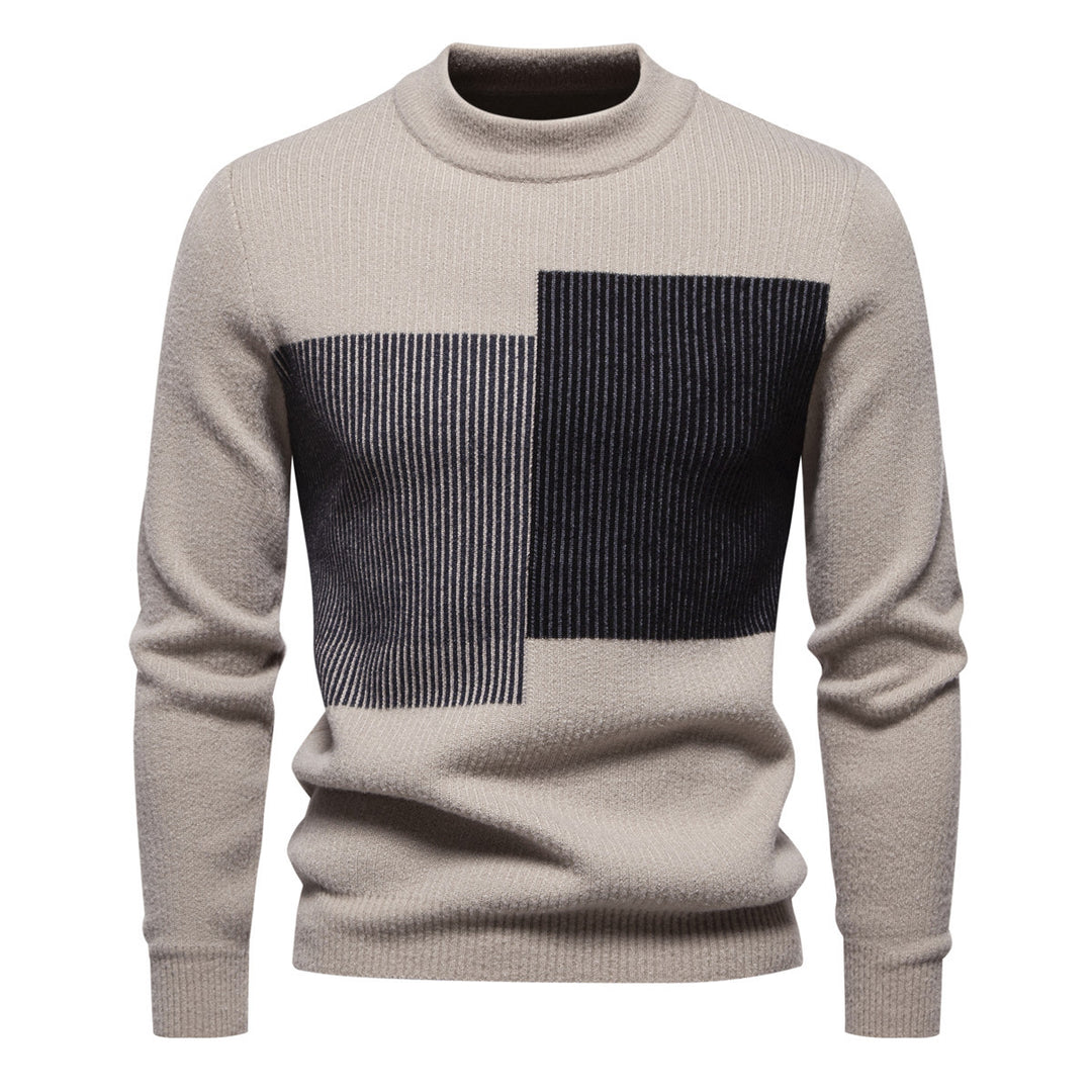 Herren hochwertiger Rollkragenpullover mit strukturiertem Design R&B