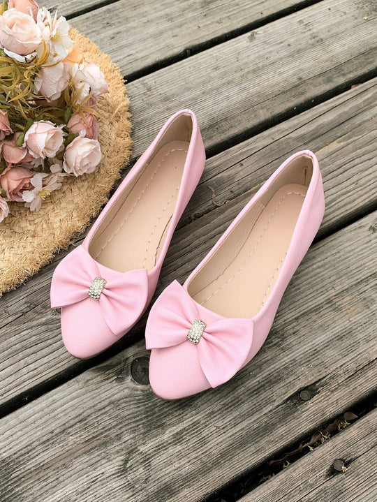Damen Ballerinas mit großem Schmuckdetail R&B