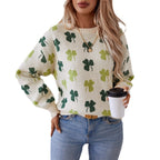 Damen gemusterter Pullover