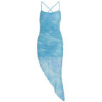 Damen Wickelkleid mit asymmetrischem Schnitt und raffinierten Rüschendetails R&B