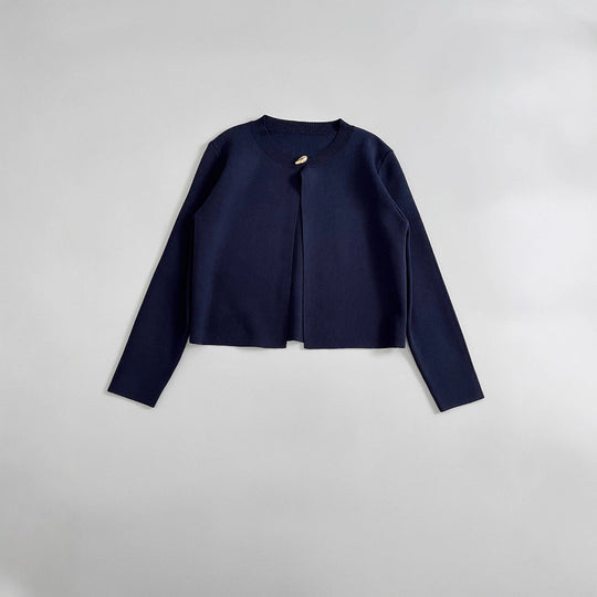 Damen elegante Strickjacke mit dekorativer Knopfdetails R&B