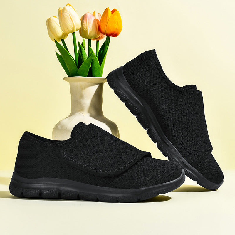 Damen Bequeme Slip-On Sneakers mit hygienischem Designer-Klettverschluss R&B