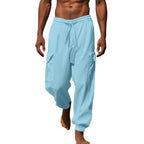 Herren lässige Cargo-Hose mit verstellbarem Bund und praktischen Seitentaschen R&B