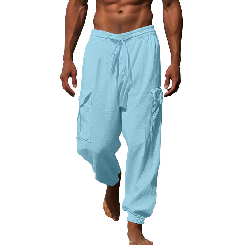 Herren lässige Cargo-Hose mit verstellbarem Bund und praktischen Seitentaschen R&B