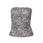 Damen Bustier-Oberteil mit Leopardenmuster R&B