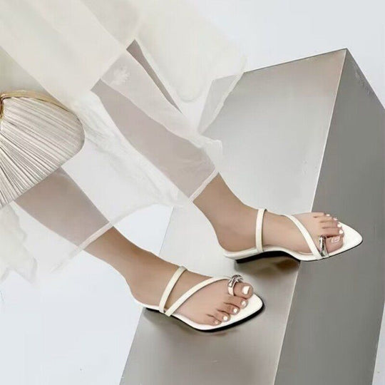 Damen elegante Slingback Sandalen mit dekorativen Riemen R&B