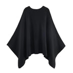 Damen eleganter PONCHO aus hochwertigem Material mit asymmetrischem Schnitt R&B