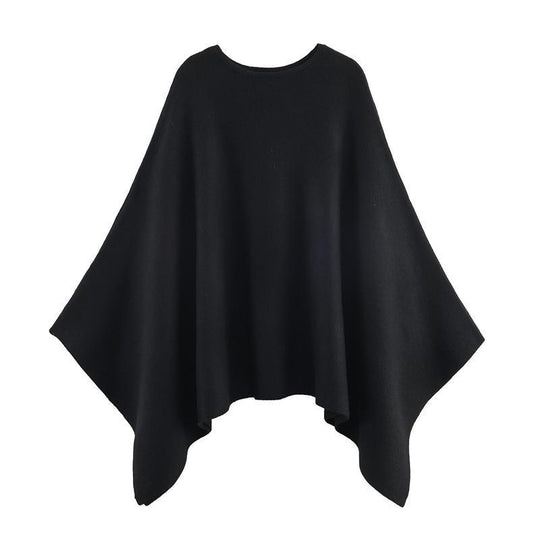 Damen eleganter PONCHO aus hochwertigem Material mit asymmetrischem Schnitt R&B