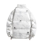 Damen futuristische Steppjacke mit astronautischen Mustern R&B
