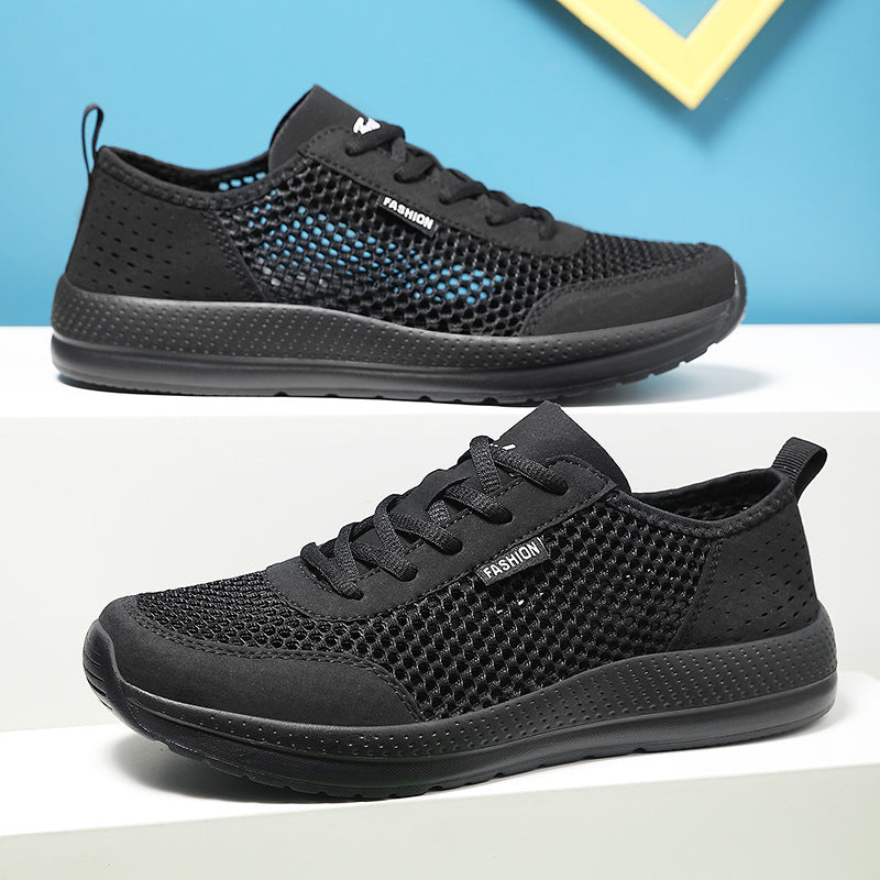 Unisex nan leichter Komfort-Walking-Schuh mit luftigem Wabenmesh, ergonomischer Dämpfungssohle und Zuglasche R&B