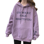 Damen Hoodies mit großem Logo und praktischer Kängurutaschen Design