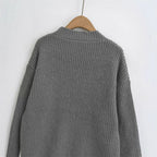 Damen Strickjacke mit großzügigen Taschen und Knopfdetails R&B