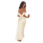 Damen Elegantes Maxikleid mit transparenten Details R&B