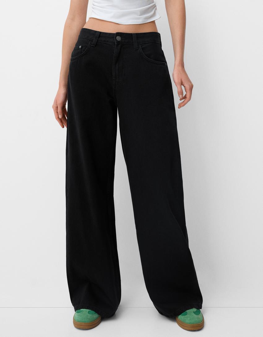 Damen Weite High-Waist Jeanshose im trendigen Schnitt R&B