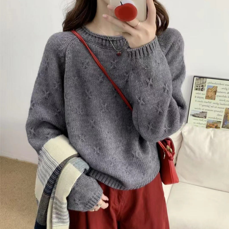 Damen Kuscheliger Strickpullover mit strukturiertem Muster R&B
