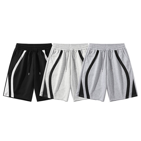 Herren Sportliche Shorts mit elastischem Bund und seitlichen Kontraststreifen R&B