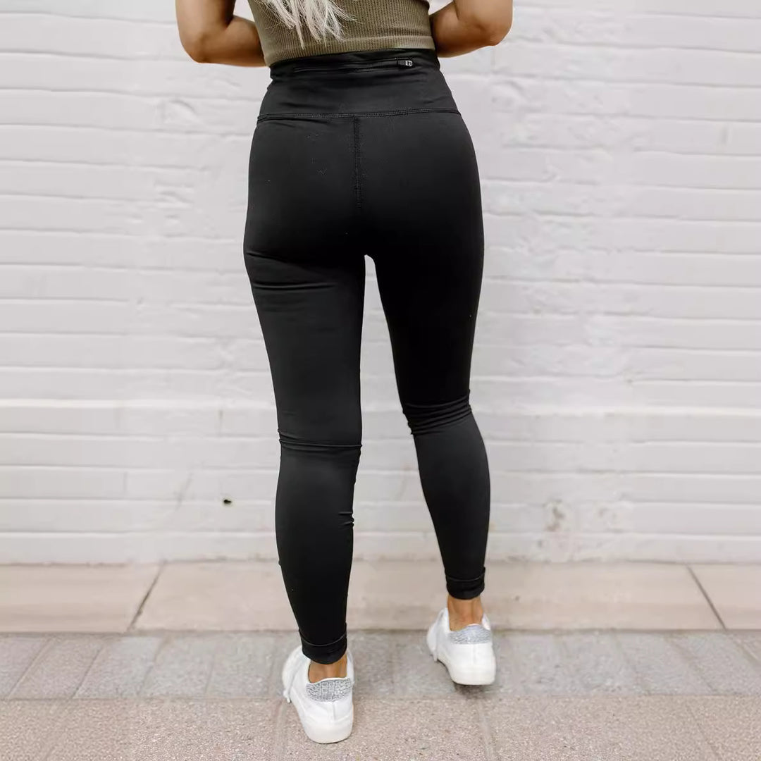 Damen Stepp-Leggings mit Riss-Detail R&B