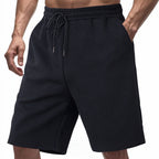 Herren nan knielange Textur-Badeshort mit elastischem Kordelbund und seitlichen Eingrifftaschen R&B