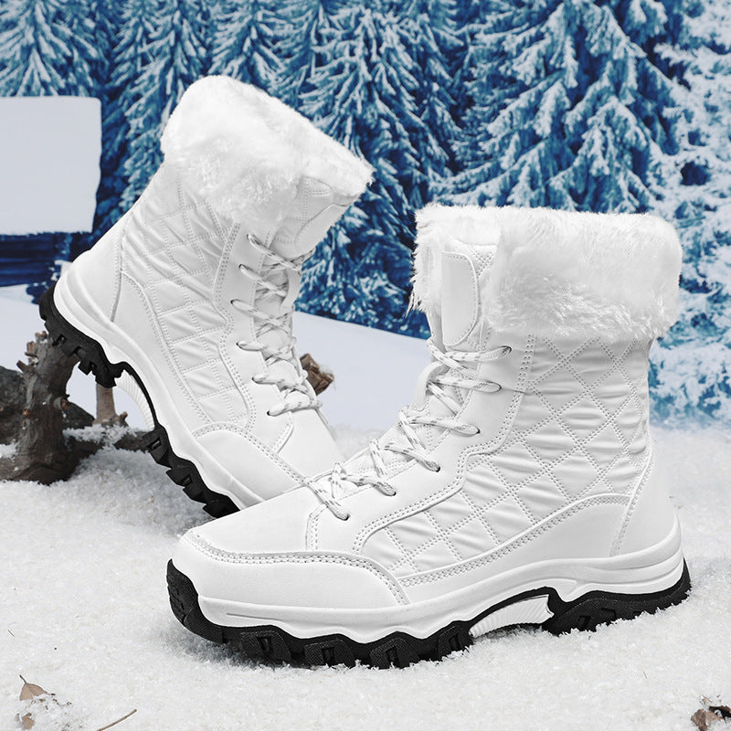 Damen Gefütterte Winterstiefel mit rutschfester Sohle und isolierendem Kunstfell R&B