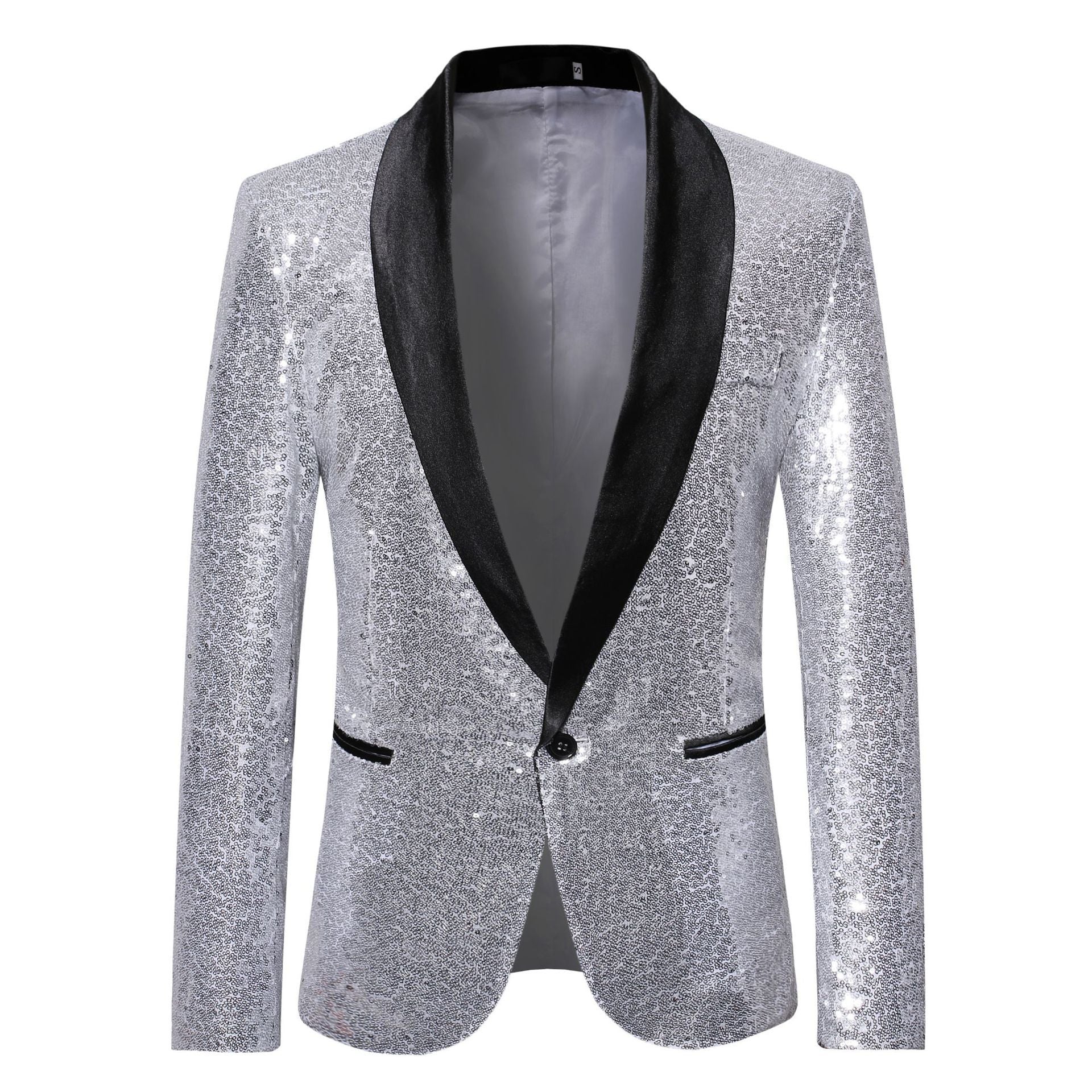 Herren eleganter Pailletten Blazer im modernen Schnitt R&B