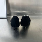 Damen Samt Ballerinas mit glamourösem Schmuckdetail R&B