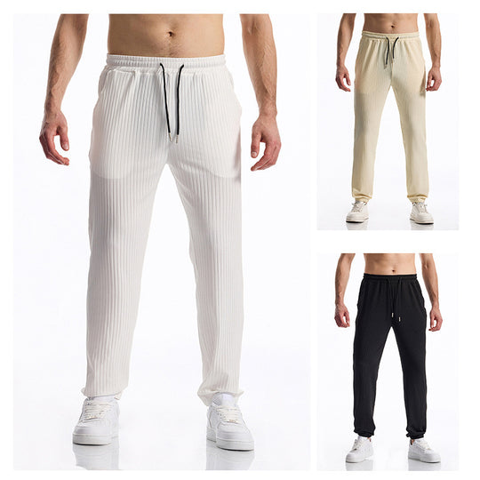 Herren bequeme Activewear-Hose mit elastischem Bund und gestreiftem Design R&B