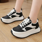 Damen Plattform-Sneaker mit modischem Obermaterial und rutschfester Sohle R&B