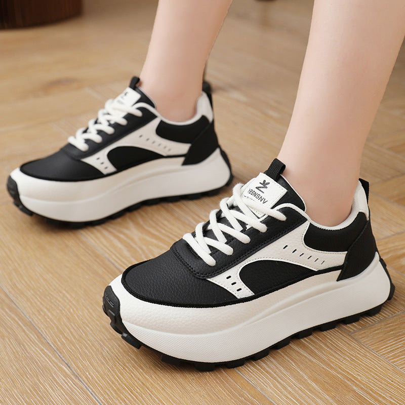 Damen Plattform-Sneaker mit modischem Obermaterial und rutschfester Sohle R&B