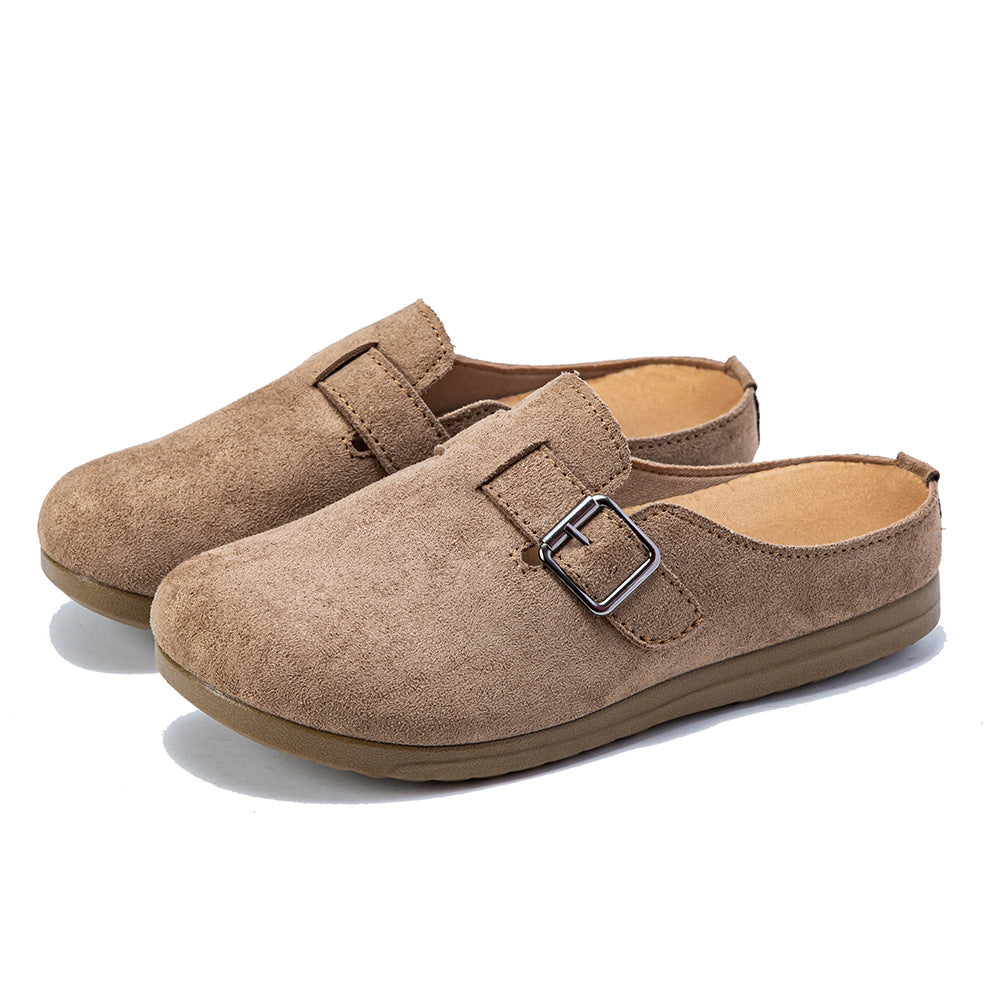 Damen Bequeme Hausschuhe mit verstellbarem Riemen und rutschfester Sohle R&B