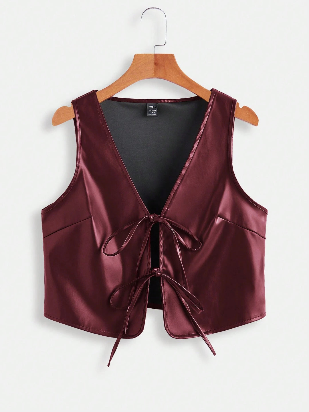 Damen elegantes Cropped-Top mit zeitgemäßer Schnürung R&B