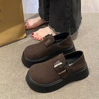 Damen Plateau-Schuhe mit modischem Riemen von