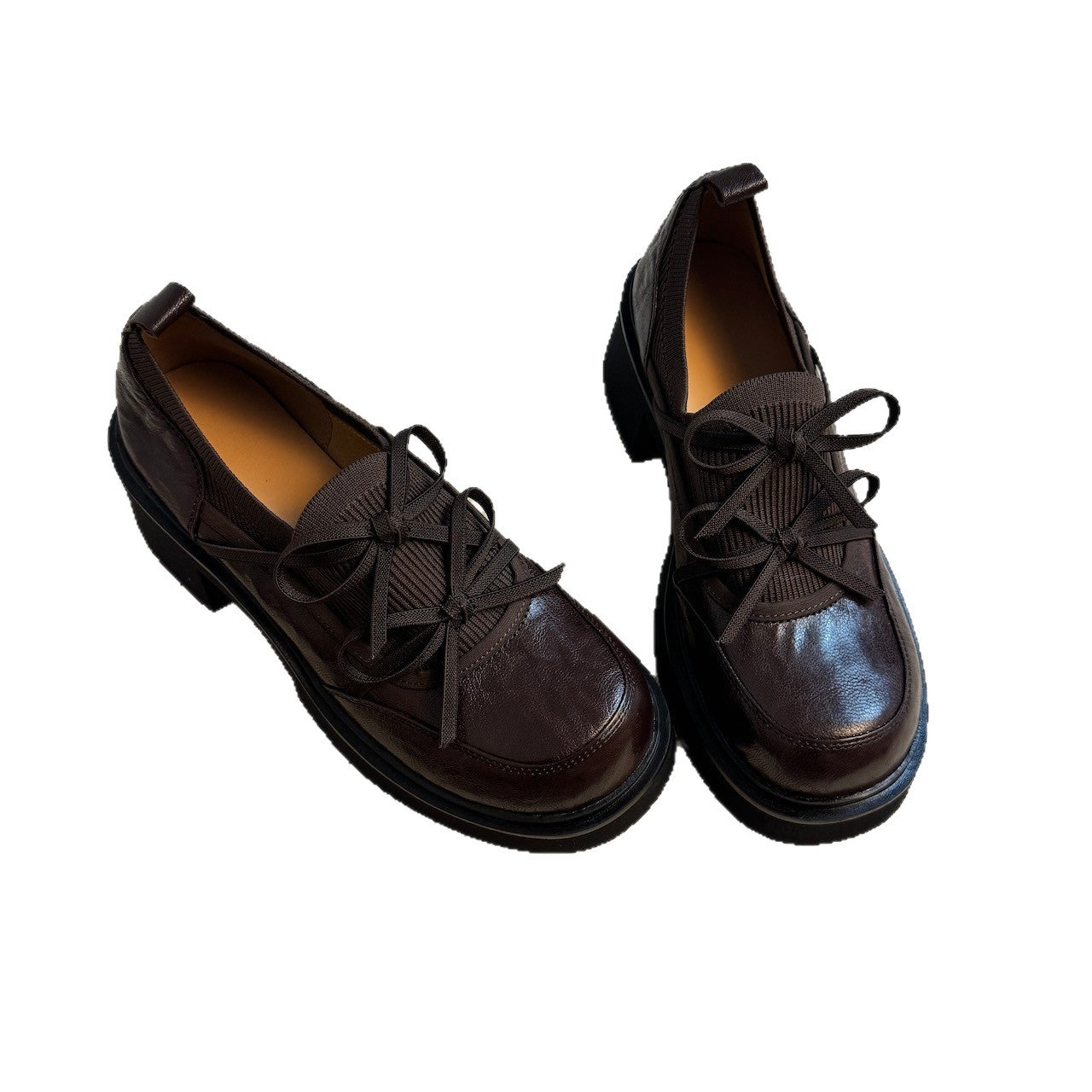Damen Bequeme Schnürschuhe mit modischem Design und robustem Absatz R&B
