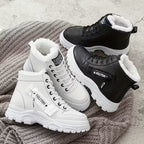 Damen warme und stylische Winterstiefel mit rutschfester Sohle und praktischem Reißverschluss R&B