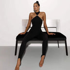 Damen Sportlicher Einteiler mit elegantem Kragen und dezenten Cut-Outs R&B
