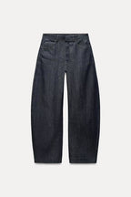 Damen Trendige Wide-Leg Jeans mit hohem Bund und lässigem Schnitt R&B