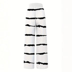 Damen Luftige Sommerhose mit seitlichen Taschen und modischem Streifenmuster R&B