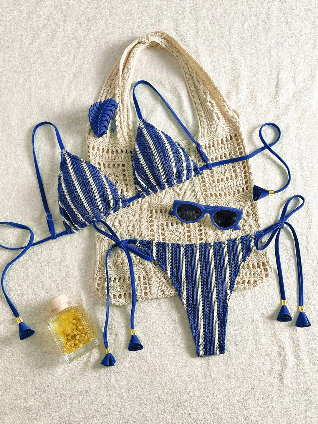 Damen Strappy Bikiniset mit verstellbaren Trägern R&B