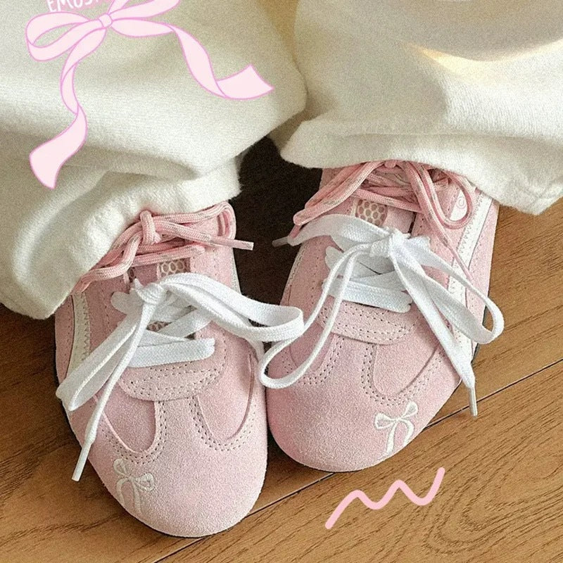 Damen Bequeme Sneaker mit dekorativer Schleife und atmungsaktiver Mesh-Oberfläche R&B