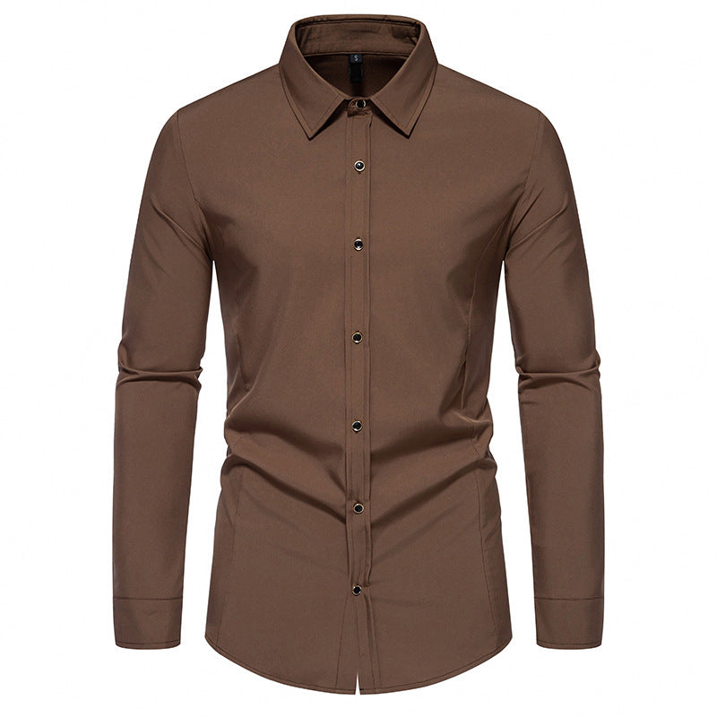 Herren modisches Langarmhemd mit elegantem Schnitt R&B