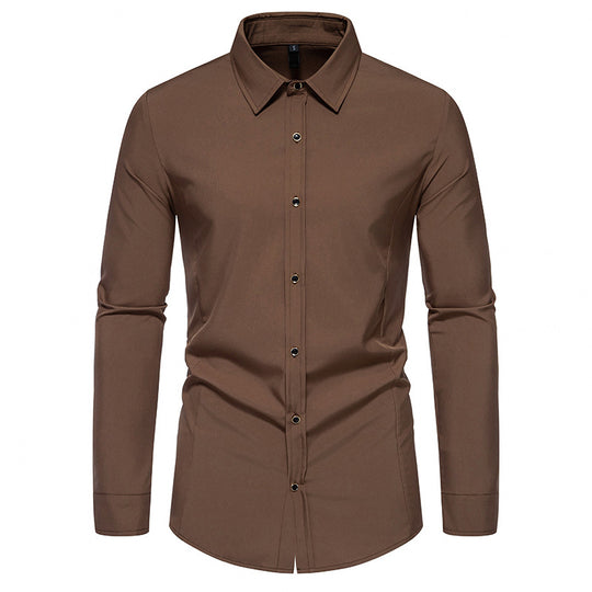 Herren modisches Langarmhemd mit elegantem Schnitt R&B