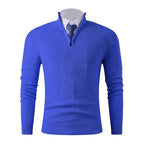 Herren Strickpullover mit modernem Stehkragen und strukturiertem Design R&B