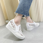 Damen Slip-On Sneaker mit eleganter Spitzenstruktur und komfortablem Fußbett R&B